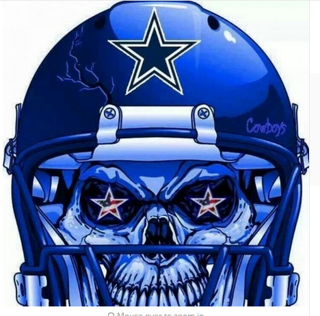 Dallas Cowboys Skull-Discounted Metal