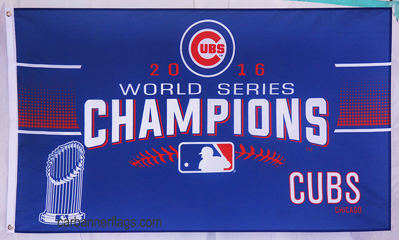 Chicago Cubs W CHAMPS Banner Flag