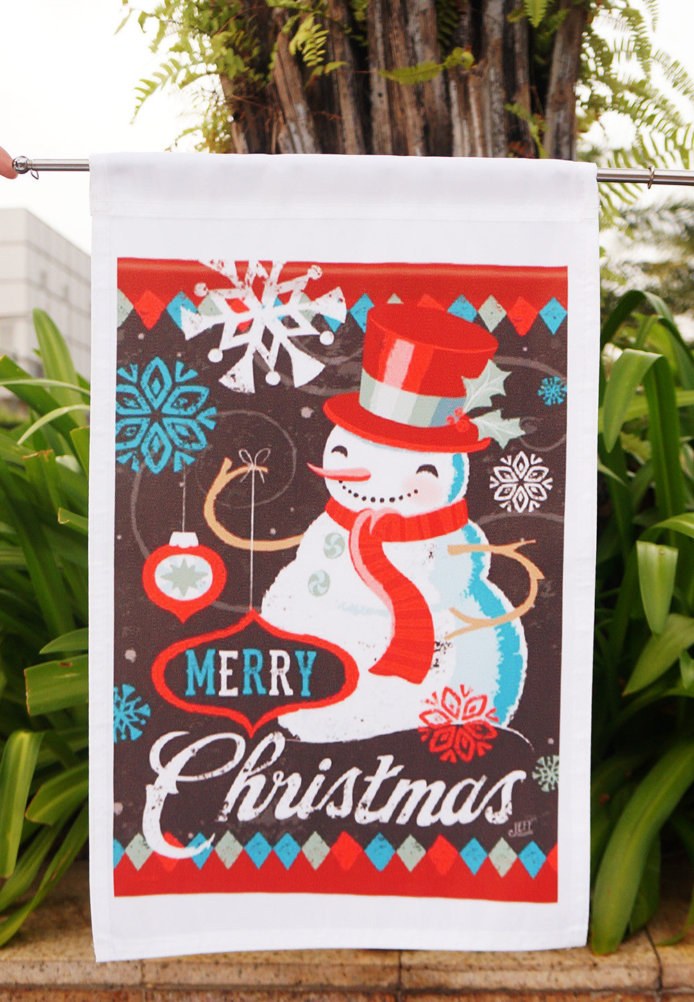 Carson Vintage Cool Snowman Garden Flag "12.5 x 18" "28 x 40" Inches - flagsshop