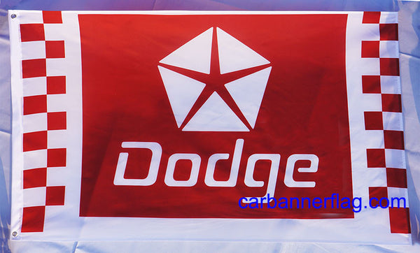 Dodge Flag-3x5 checkered banner-Viper-RAM-Trucks-Charger-Alex-Challenger-Super bee - flagsshop