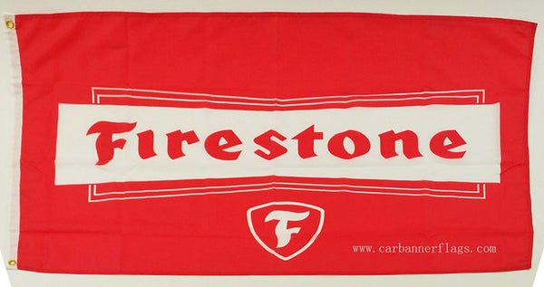 Firestone Flag-3x5 FT Banner-100% polyester-2 Metal Grommets - flagsshop