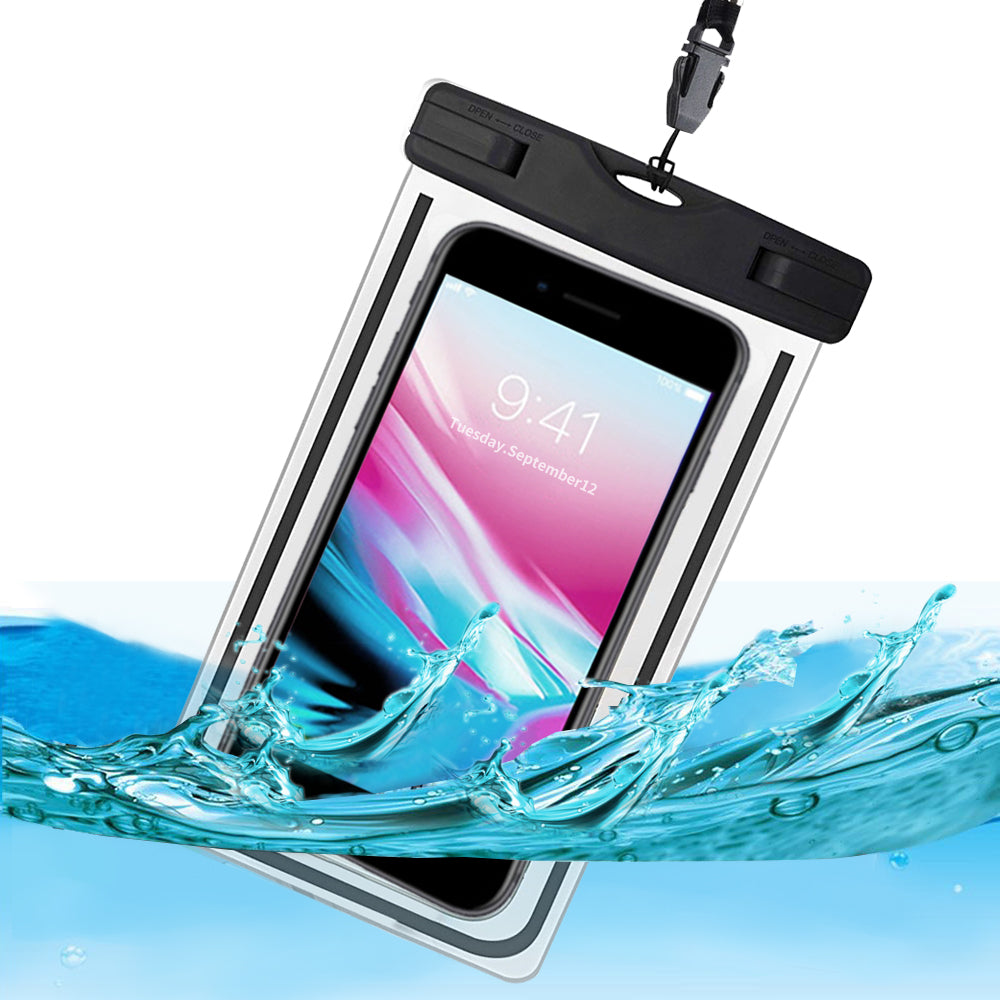 Universal Waterproof Case, Waterproof Phone Pouch Dry Bag IPX8 Luminous for iPhone X/8/8plus/7/7plus/6s/6/6s plus Samsung galaxy s8/s7 Google Pixel