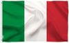 Custom flags- Italy national flag -3x5 ft-double sided with 3 eyelets along the top