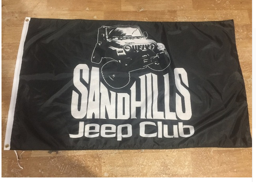 Jeep Flag-3x5 FT-100% polyester Banner-white-green-earth yellow - flagsshop