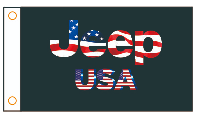 Jeep Flag-3x5 FT-100% polyester Banner-white-green-earth yellow - flagsshop