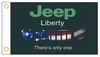 Jeep Flag-3x5 FT-100% polyester Banner-white-green-earth yellow - flagsshop