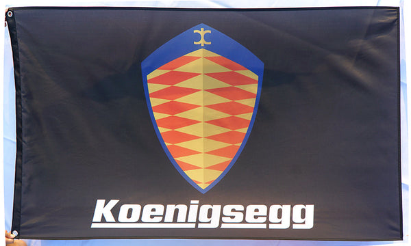 Koenigsegg Flag-3x5 Banner-100% polyester-Black - flagsshop