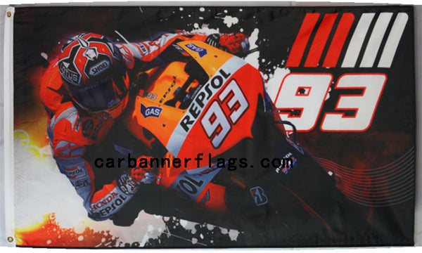 Marc Marquez 93 Motogp Flag-3x5 FT-100% polyester Banner - flagsshop