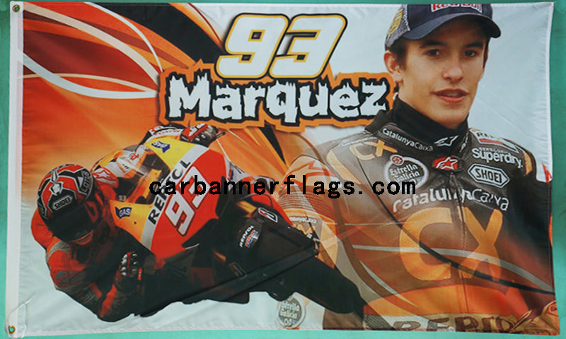 Marc Marquez 93 Motogp Flag-3x5 FT-100% polyester Banner - flagsshop