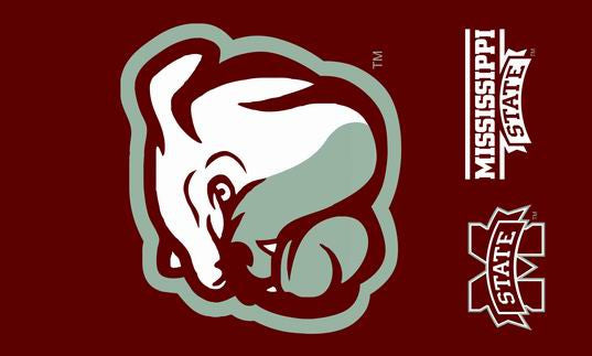 College Mississippi State University Bulldogs Baseball NCAA Flag Tailgating Large Outdoor NCAA 3ft x 5ft Custom flag - flagsshop