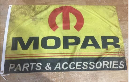 Mopar Flag-3x5 Checkered Banner-Metal Grommets - flagsshop