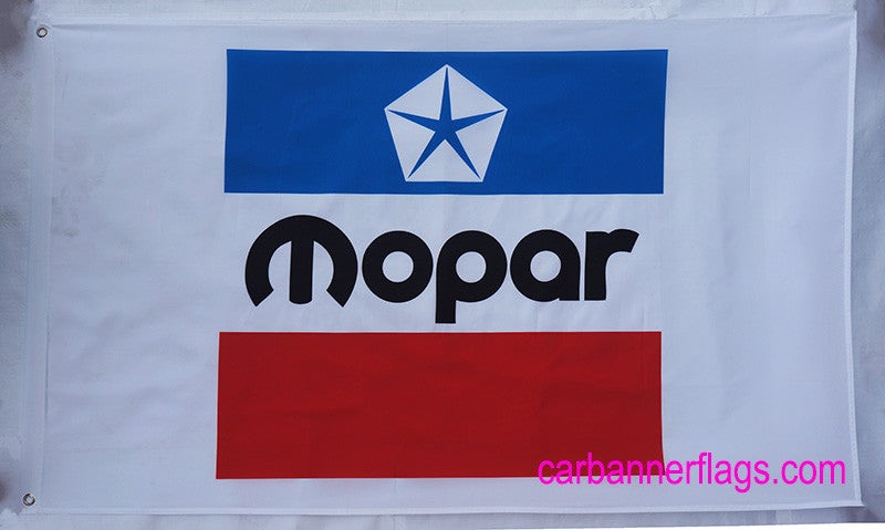 Mopar Flag-3x5 Checkered Banner-Metal Grommets - flagsshop