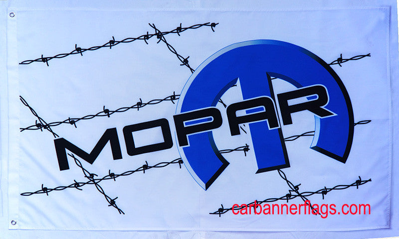 Mopar Flag-3x5 Checkered Banner-Metal Grommets - flagsshop