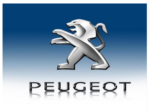 Logo Peugeot Fond Bleu Gauche - ref.NAPGT16