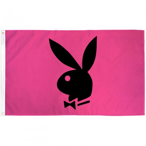 Playboy Bunny Flag-3x5 FT Banner-100% polyester-2 Metal Grommets