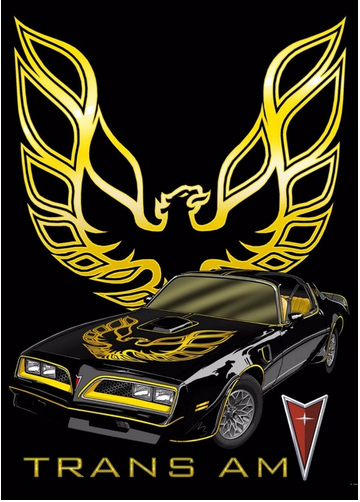 Pontiac Trans AM Firebird Flag-3x5 Banner-100% polyester-black-red - flagsshop