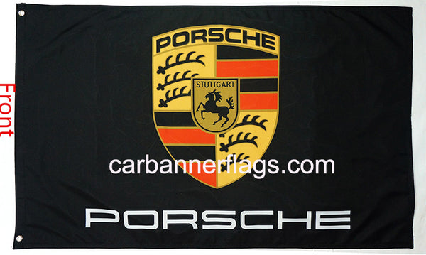 Porsche Flag-3x5 Banner-100% polyester-double sides printed - flagsshop