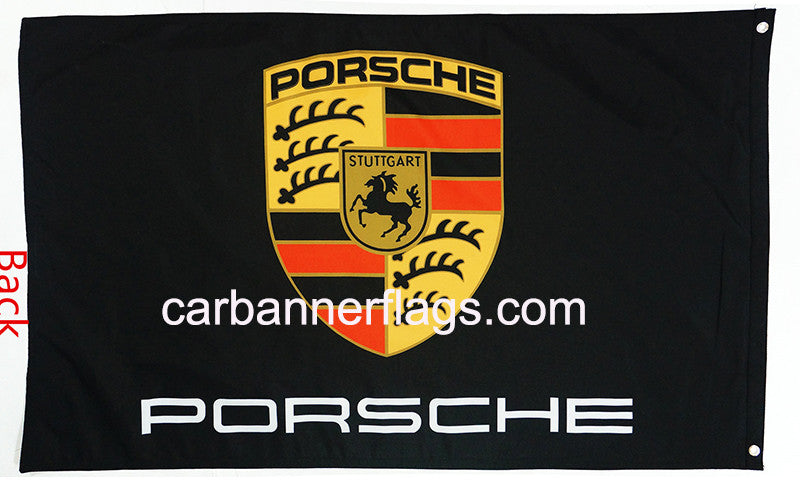Porsche Flag-3x5 Banner-100% polyester-double sides printed - flagsshop