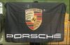 Custom Porsche Flag-3x5 Banner- 4 Grommets- Black background