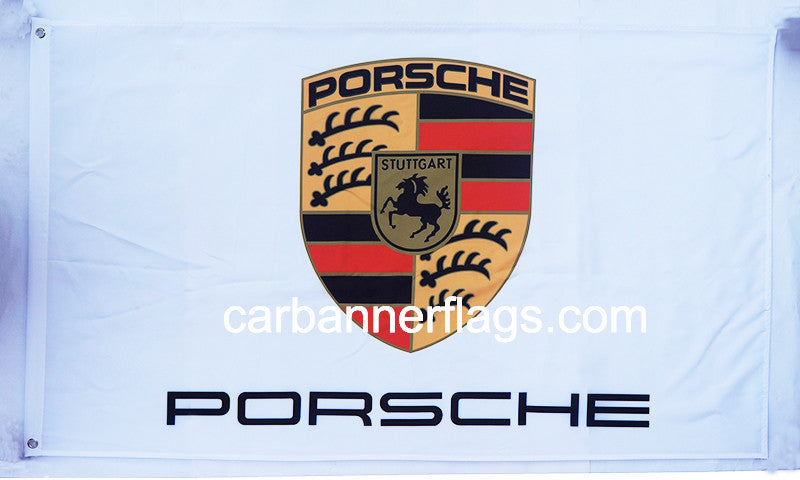 Porsche Flag-3x5 Banner-100% polyester - flagsshop