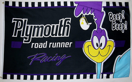 Plymouth Road Runner Racing Flag-3x5 ft