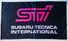 Subaru STI Flag-3x5 FT Banner-100% polyester-2 Metal Grommets - flagsshop