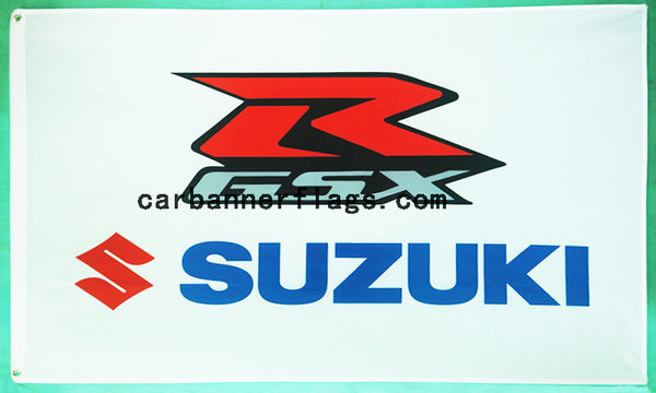 Suzuki Flag-3x5 Banner-100% polyester-White - flagsshop