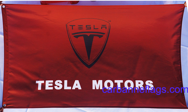 Tesla Flag-3x5 Tesla Motor Banner-100% polyester - flagsshop