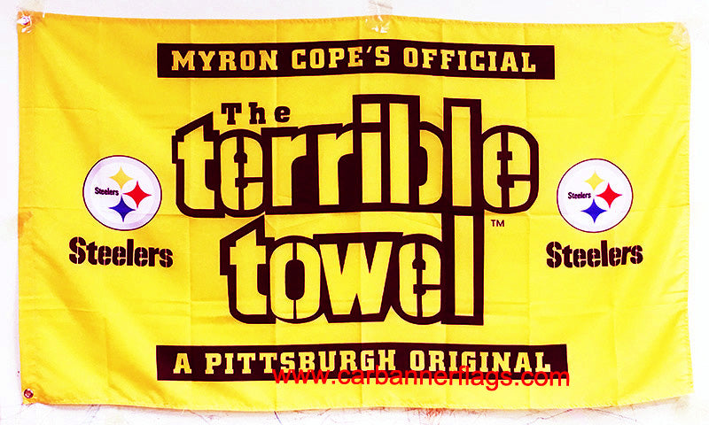 Pittsburgh Steelers Terrible Towel 3x5 Flag – Single-Sided Polyester – Man Cave Decor – NFL