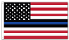 Thin Blue Line USA American Flag-3x5 Blue Lives Matter USA American Police Flags-Honoring Law Enforcement Officers Banners - flagsshop