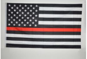 Thin Blue Line USA American Flag-3x5 Blue Lives Matter USA American Police Flags-Honoring Law Enforcement Officers Banners - flagsshop