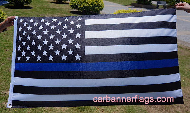 2x Blue Line US American Flag Vinyl Sticker Decal Blue Lives Matter - Foto 4