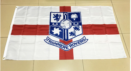 Tranmere Rovers Flag-3x5 FT Impala Flag Banner-100% polyester-2 Metal Grommets - flagsshop