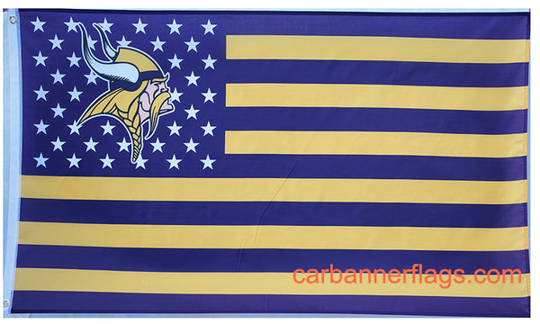Minnesota Vikings Flag-3x5 NFL Minnesota Vikings Flag Banner-100% polyester-super bowl - flagsshop