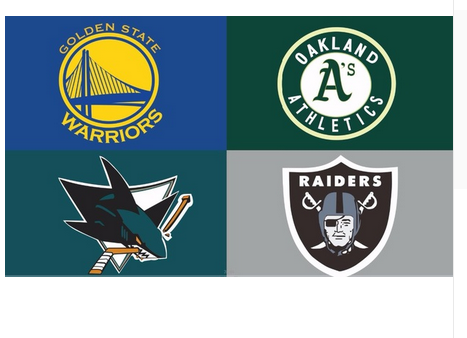 Oakland raiders, gs warriors , a's design