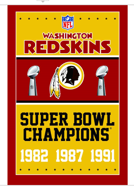 Washington Redskins Flag-3x5 NFL Banner-100% polyester-Free shipping for USA - flagsshop