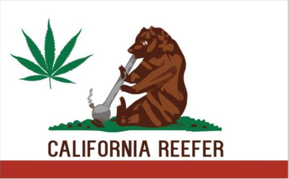 California Reefer Flag-3x5Feet -Weed Banner Flags - flagsshop