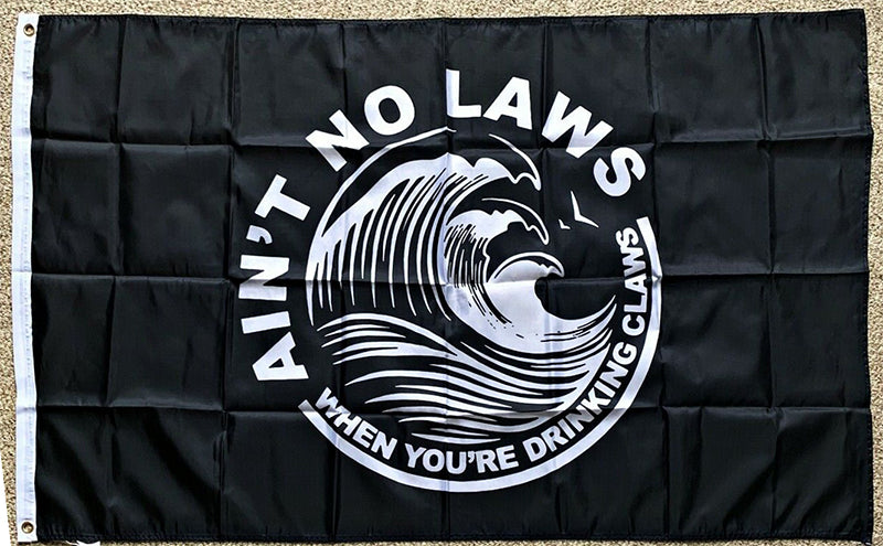 White Claw Flag No Law 3x5 ft Banner White Claws Hard Seltzer Flag